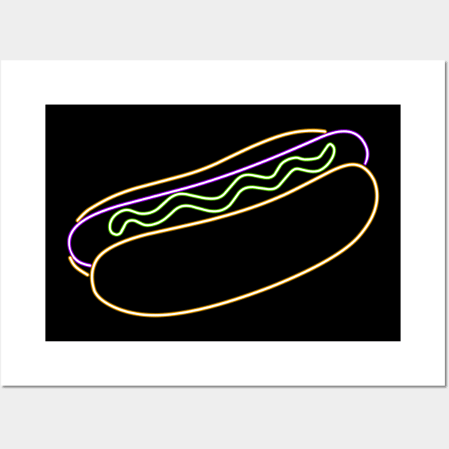 Hot Dog Line LIght Wall Art by Arie store